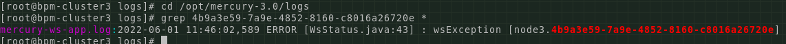 Command output