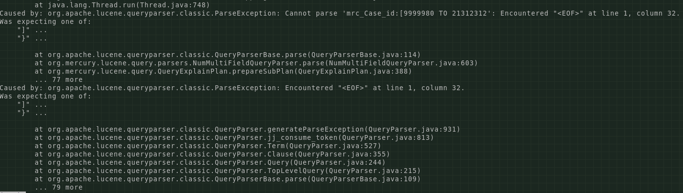 Command output