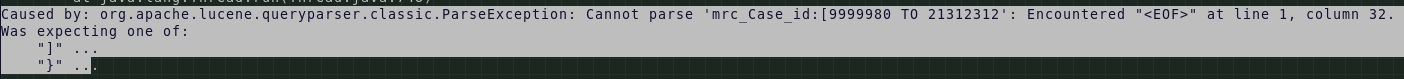 Command output